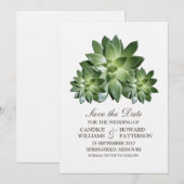 Save The Date Simple Succulent Enregistrer l'Invitation de date (Devant / Derrière)