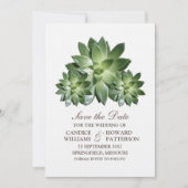 Save The Date Simple Succulent Enregistrer l'Invitation de date (Devant)