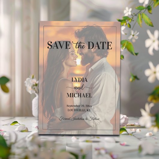 Save The Date Simple Text Overlay Photo
