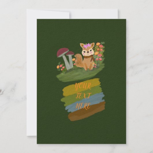 SAVE THE DATE SIMPLE THÈME ANIMAL DE LA FORÊT RUSTIQUE (Devant)