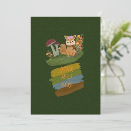 SAVE THE DATE SIMPLE THÈME ANIMAL DE LA FORÊT RUSTIQUE (Debout devant)