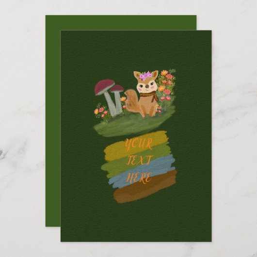 SAVE THE DATE SIMPLE THÈME ANIMAL DE LA FORÊT RUSTIQUE (Devant / Derrière)