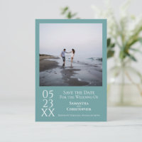 Simple Turquoise minimaliste photo Mariage