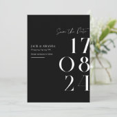 Save The Date Simple typographie minimale Mariage enregistrer la (Debout devant)