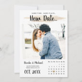 Save The Date Simple unique élégant Calendrier Changer la date (Devant)