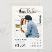 Save The Date Simple unique élégant Calendrier Changer la date (Devant / Derrière)