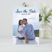 Save The Date Simple Vertical Photo Elegant Script-3x5 Épargnez/ (Debout devant)