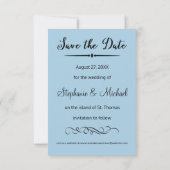 Save The Date Simple Vertical Photo Elegant Script-3x5 Épargnez/ (Dos)