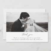 Save The Date Simple Wedding Photo Thank you Flat Card (Devant)