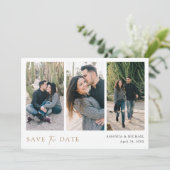 Save The Date Simplement Chic Collage Mariage Multi Photos Perso (Debout devant)
