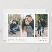 Save The Date Simplement Chic Collage Multi-Photo Mariage Person (Devant)