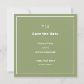 Save The Date Simplement élégant L'Herbe Tarragon (Devant)