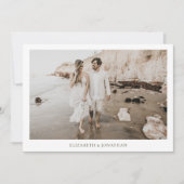 Save The Date Simples frontières Vert Typographie Mariage photo (Devant)