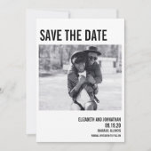 Save The Date Simples Typographie Minimale Photo Enregistrer La (Devant)