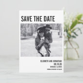 Save The Date Simples Typographie Minimale Photo Enregistrer La (Debout devant)