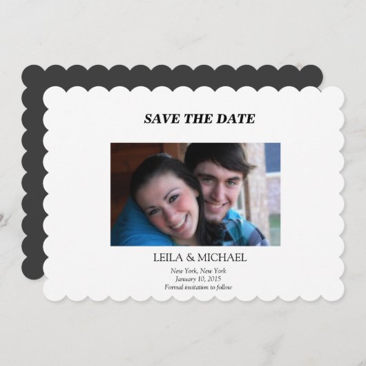 Save The Date Simplicité (Devant / Derrière)