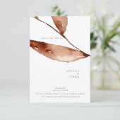 Save The Date Simplicité Chute Aquarelle Foliage (Debout devant)