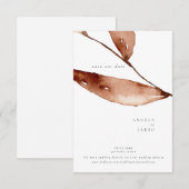 Save The Date Simplicité Chute Aquarelle Foliage (Devant / Derrière)