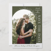 Save The Date Simplicité Florale 1 | Vert Moderne | Étape import (Devant)