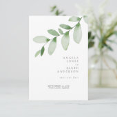 Save The Date Simplicité & Foliage Mariage Sauvegarder notre Dat (Debout devant)
