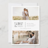 Save The Date Simplicité moderne 2 Mariage photo (Devant)