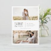 Save The Date Simplicité moderne 2 Mariage photo (Debout devant)