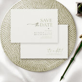 Save The Date Simply Chic Mariage Pearl White ID1046
