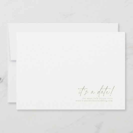 Save The Date Simply Chic Mariage Pearl White ID1046 (Dos)