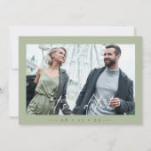 Save The Date Simply Chic Mariage Photo Sage Green ID1046 (Dos)