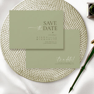 Save The Date Simply Chic Mariage Sage Green ID1046