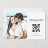 Save The Date Simply Elegant 2 Coeurs Mariages Photo Simple (Dos)