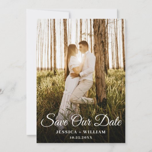 Save The Date Simply Elegant 2 Mariage photo (Devant)