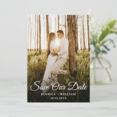 Save The Date Simply Elegant 2 Mariage photo (Debout devant)
