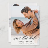Save The Date Simply Elegant 2 Mariage photo (Devant / Derrière)