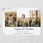 Save The Date Simply Elegant 3 Mariage photo (Devant / Derrière)