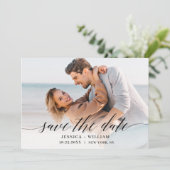 Save The Date Simply Elegant 3 Mariage photo (Debout devant)