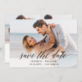 Save The Date Simply Elegant 3 Mariage photo (Devant / Derrière)