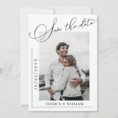Save The Date Simply Elegant Calligraphie Mariage 2 Photo (Devant)
