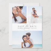Save The Date Simply Elegant Multi Photo Enregistrer la date (Devant)