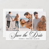 Save The Date Simply Elegant Photo Mariage 3 PHOTO (Devant / Derrière)