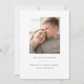 Save The Date Simply Elegant Typography Photo Enregistrer la dat (Dos)