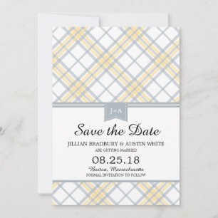 Save The Date Simply Plaid Sauvegarder la date
