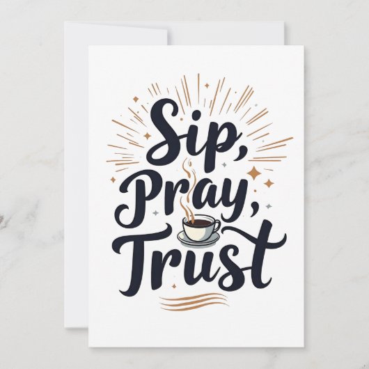 Save The Date Sip Pray Trust Café Et Jesus Lover (Devant)