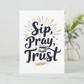 Save The Date Sip Pray Trust Café Et Jesus Lover (Debout devant)