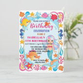 Save The Date sirène d'arc-en-ciel blanc poulpe étoile d'anniver (Debout devant)