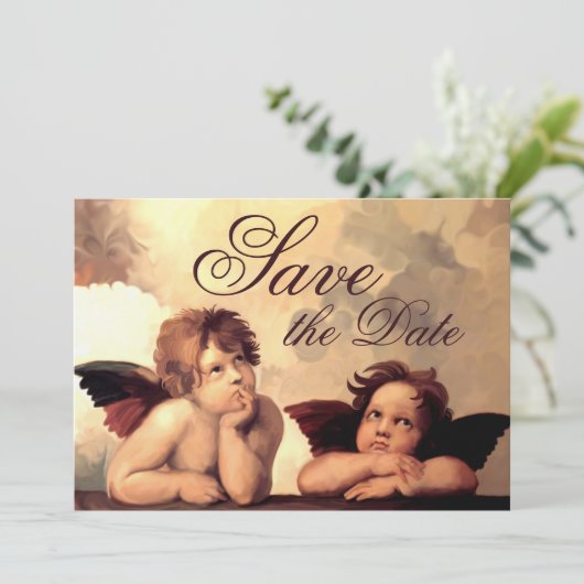 Save The Date Sistine Madonna Cherubs Raffaelo Sanzio (Debout devant)