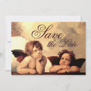 Save The Date Sistine Madonna Cherubs Raffaelo Sanzio