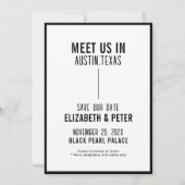 Save The Date Site Web de Mariage Code Qr Noir Blanc Rétro (Dos)