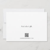 Save The Date Site Web de Mariage Code QR Photo Moderne 1 (Dos)