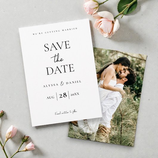 Save The Date Site Web de mariage moderne avec un code QR et une